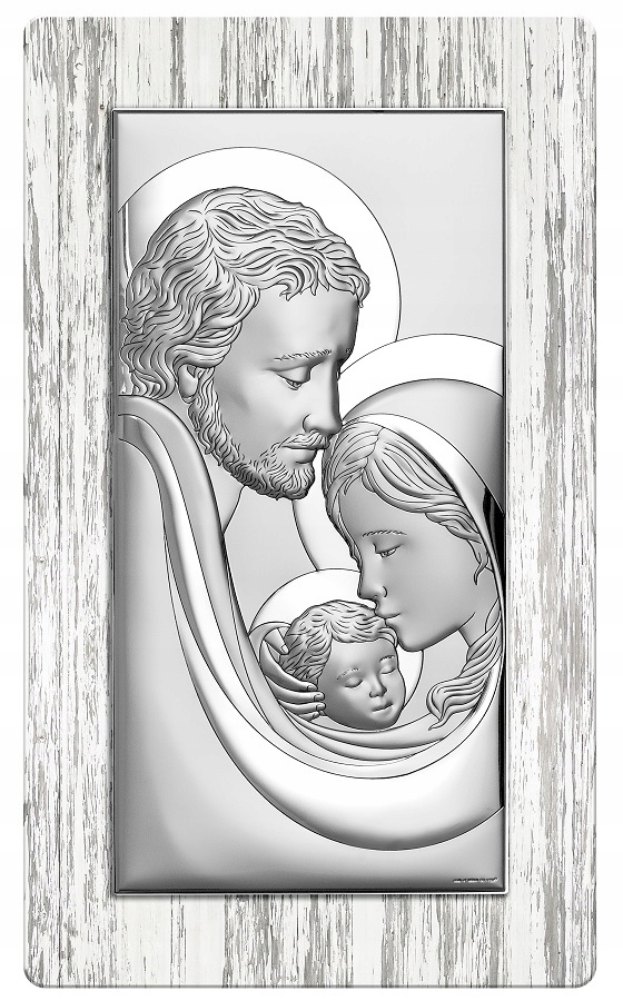 Strieborný obrázok Svätá rodina Gravírovanie zdarma! 6650/5S