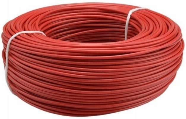 Kabel 1x1 mm2 Przewód Lgy 1x1 Linka 1 mm2 Czerwony Krążek 100m