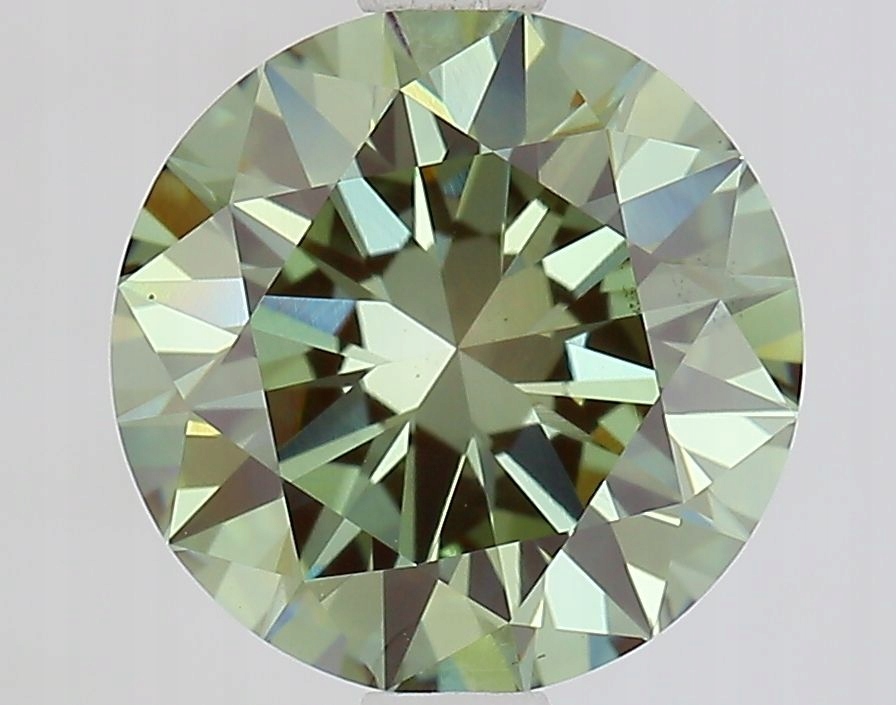Diament laboratoryjny kolorowy 2.0ct ROUND Fancy Vivid Green VS2 (IGI)