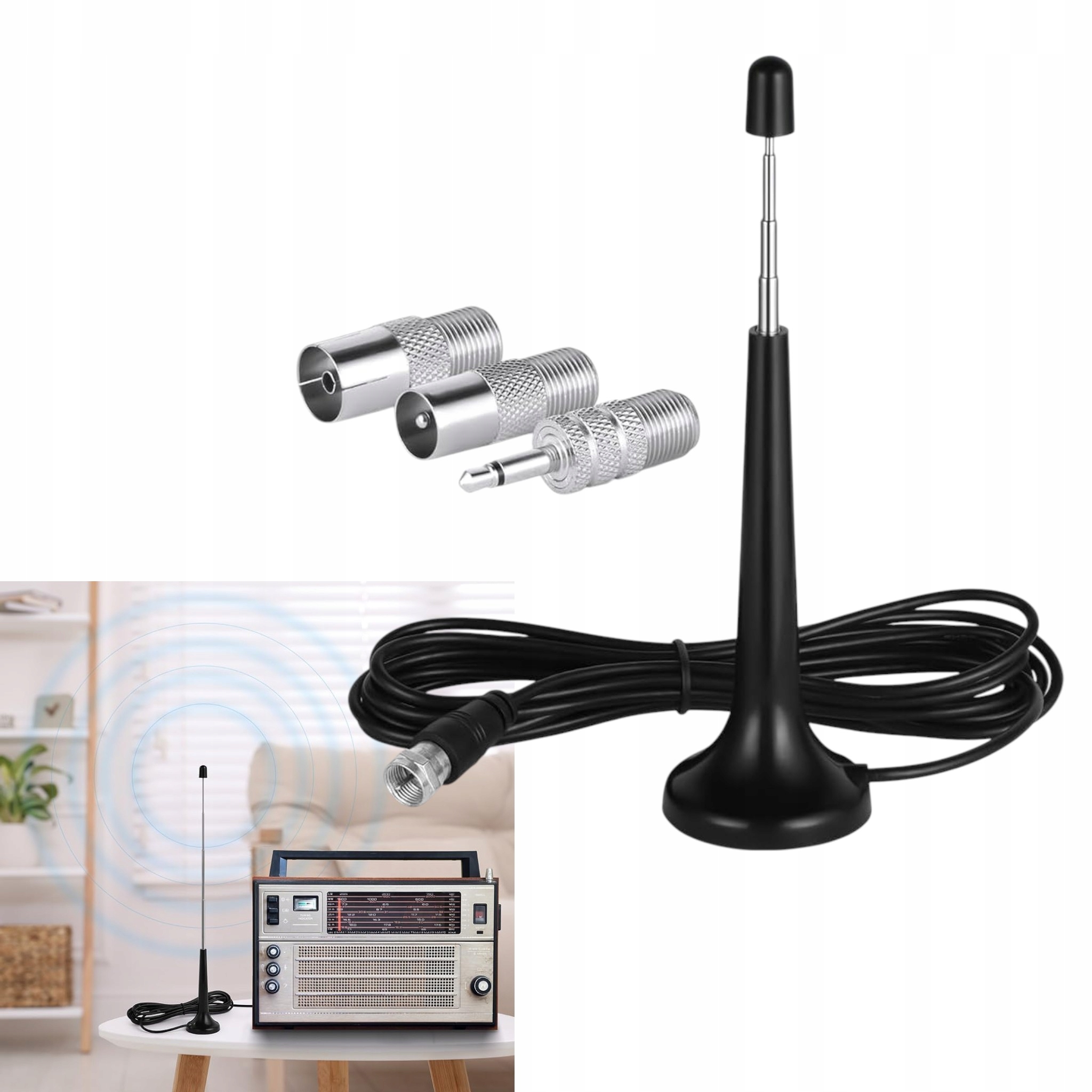 Antena Radiowa do Systemu HiFi 3M FM Wewnętrzna Wzmacniacz Stereo AV Audio