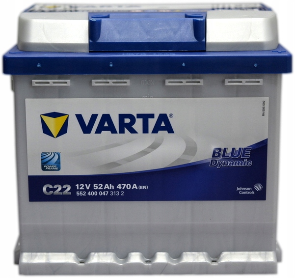 VARTA C22 BLUE DYNAMIC 12V 52Ah 470A P+ 552400047 VAC22 za 339 zł z  KATOWICE ZABRZE RUDA ŚLĄSKA -  - (14936323700)