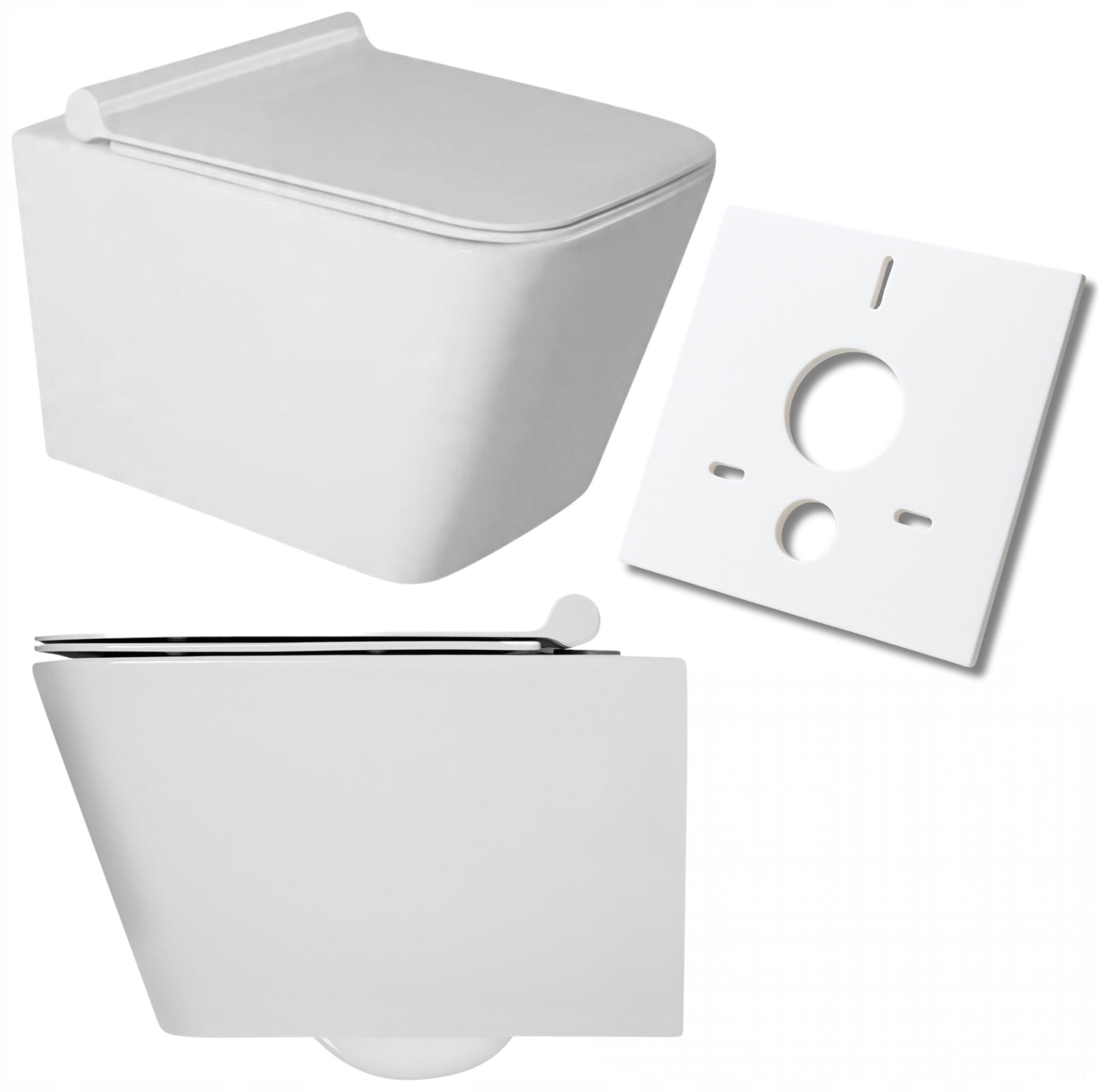 Wc Mísa Závěsná bílá Rimless Bez Okraje toaletní Dax Sedátko