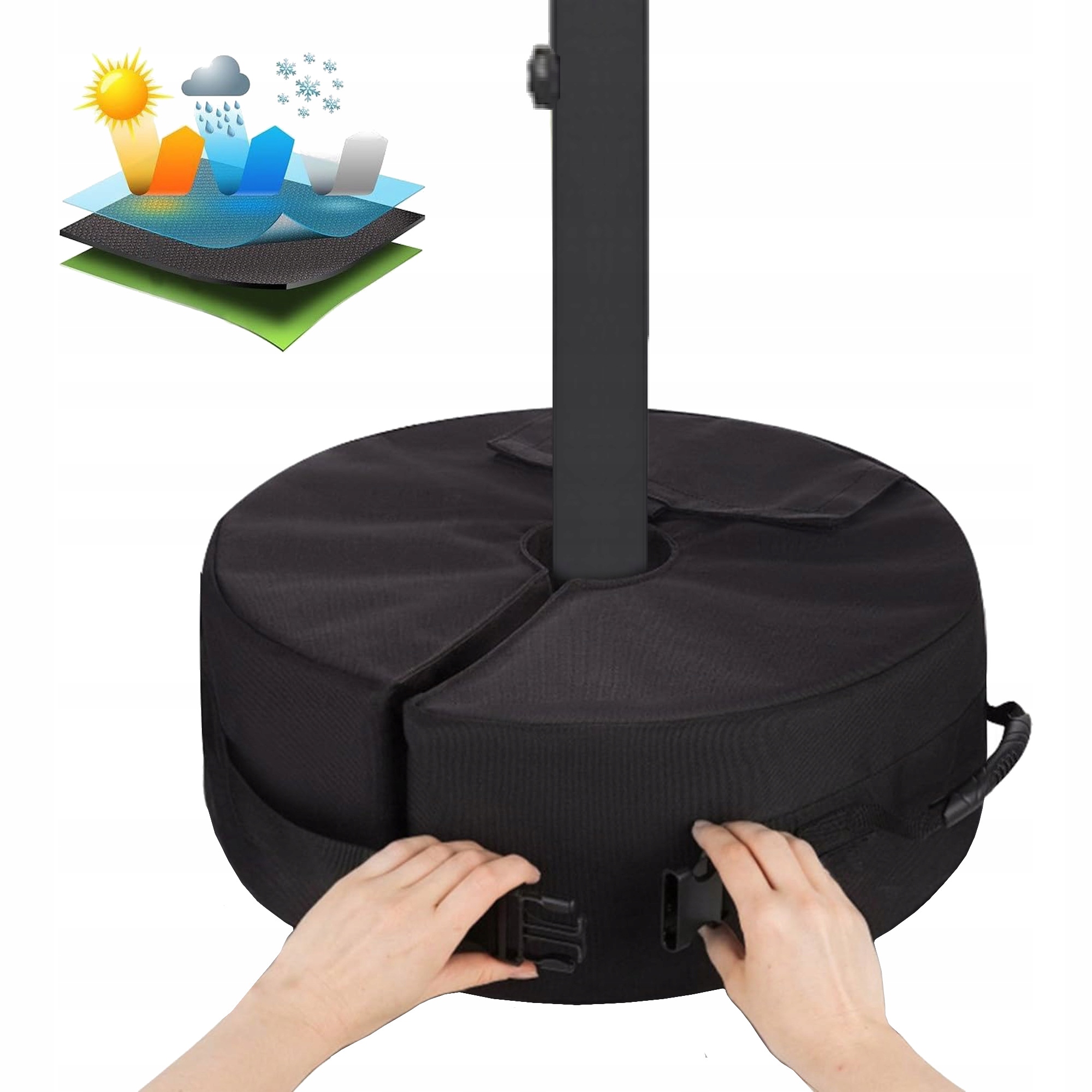OBCIĄŻENIE PARASOLA CIĘŻKI SOLIDNY STABILNE OBCIĄŻNIK PODSTAWY STABILIZATOR Średnica/szerokość 48 cm