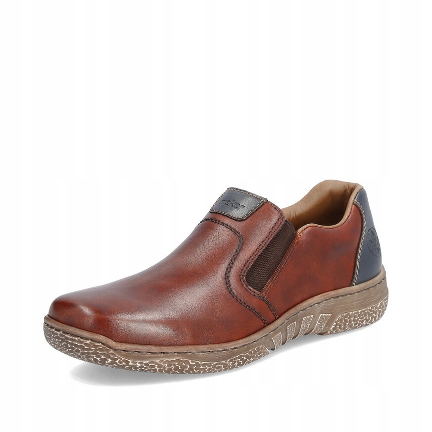 Hnědé Pánské Polobotky Casual, Širší Vkládací Kůže, Velikost 40