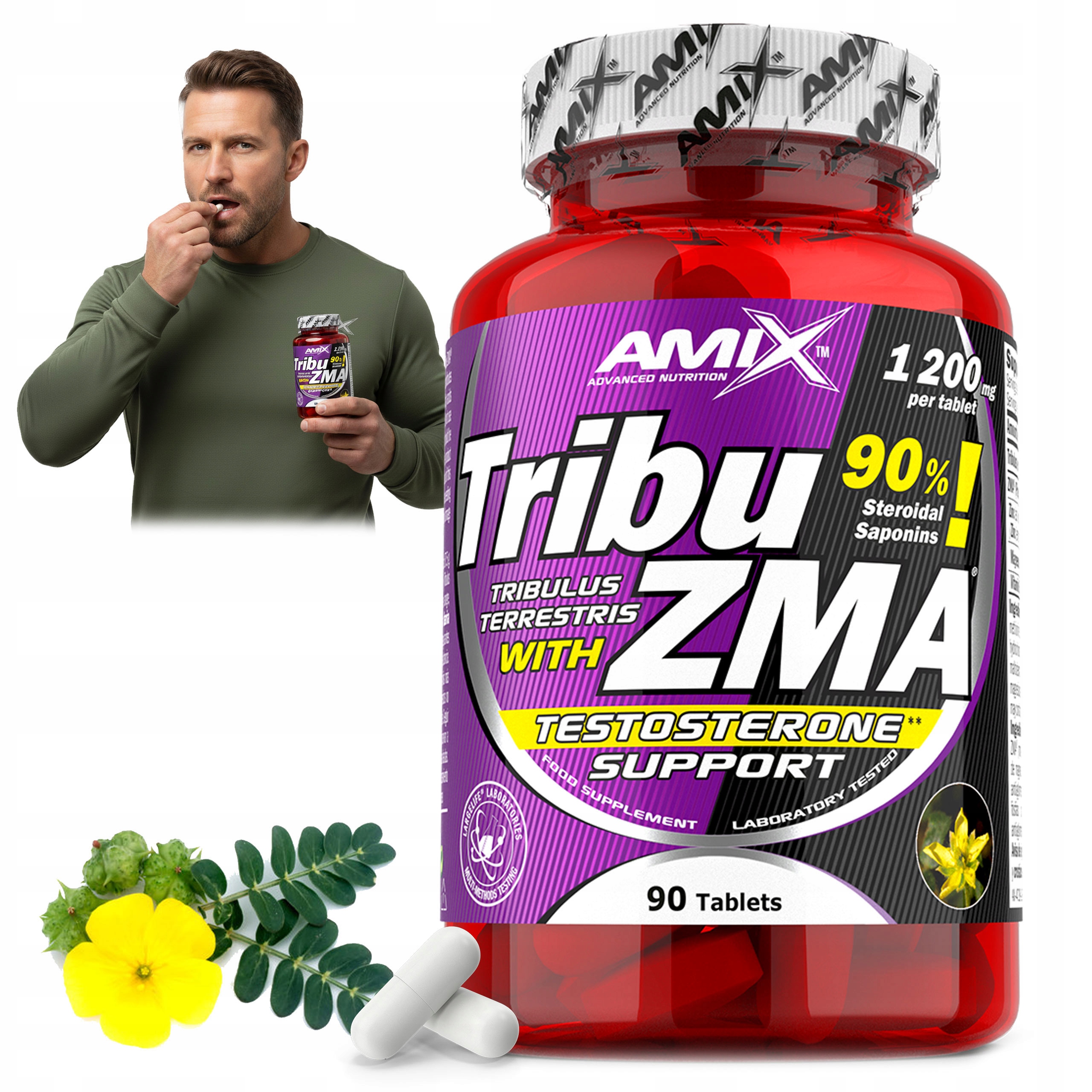Tribulus, Zma Zinek Silná formule na testosteron Amix TribuZMA – libido, spánek