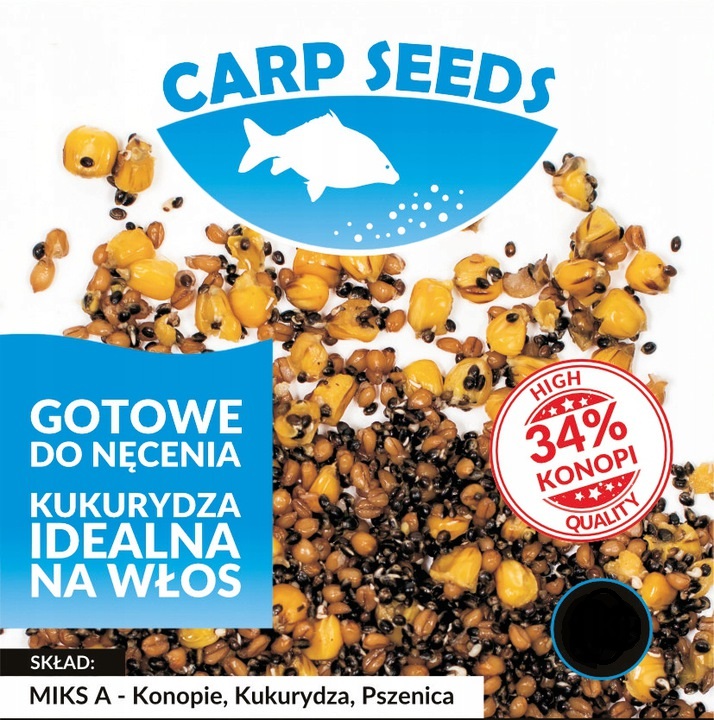 Carp Seeds MIX A Konopie, Pszenica, Kukurydza 2 kg