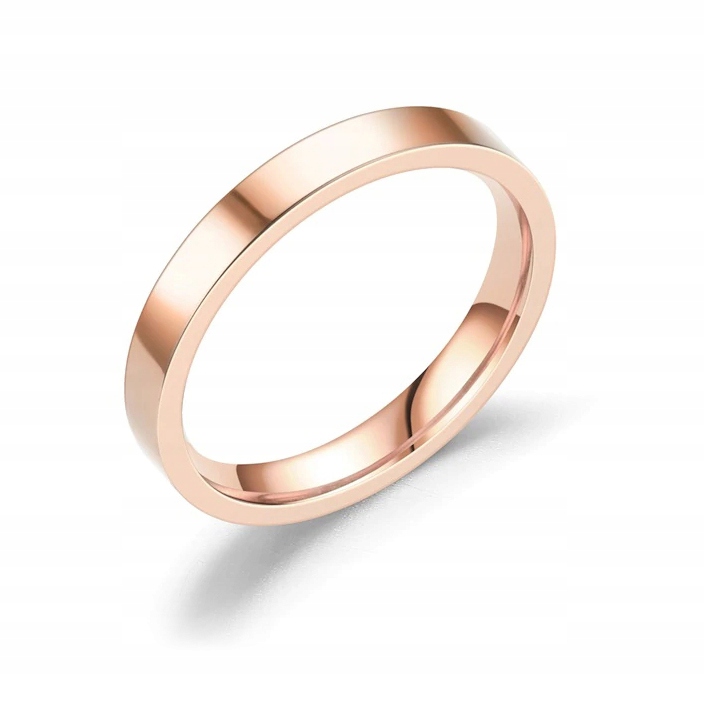 

Obrączka 3mm Stal Nierdzewna Różowe Złoto 27