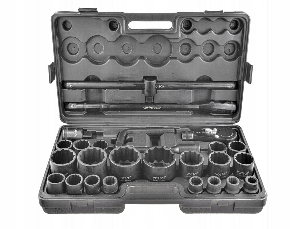 Gola sada průmyslových hlavic 3/4", 1", 17-65 mm, 26ks, Tir, Cr-mo V088124