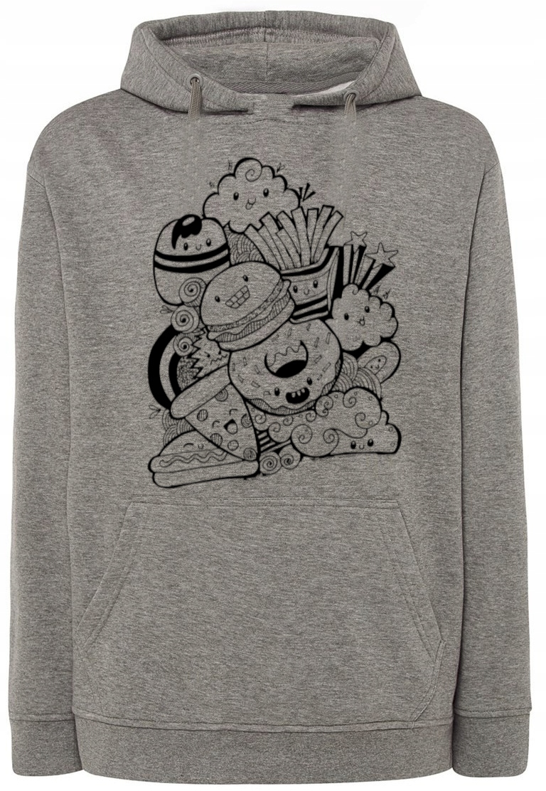 Pánská mikina s potiskem Jídlo Rychlé Občerstvení r.XXL