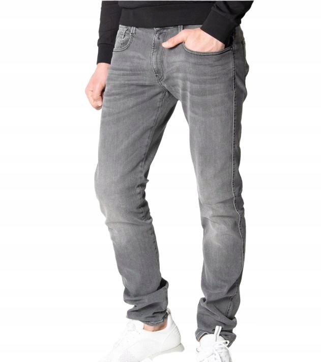 Z2C205 Replay Pánské Tmavě Šedé Džíny Rovné 32 32/32