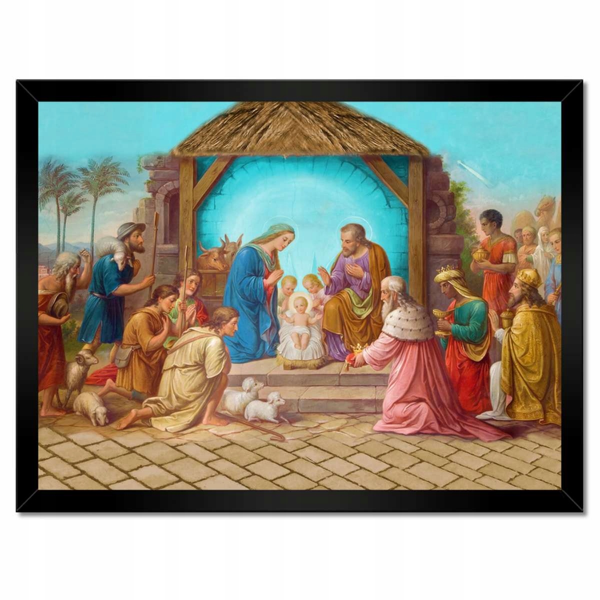 Plakáty v rámu 40x30 Jesličky Stájenka Ježíšek