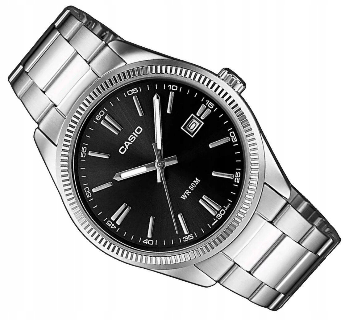 Klasické Pánské Vodotěsné Hodinky Casio MTP-1302PD -1A1VEF S Černým Ciferníkem