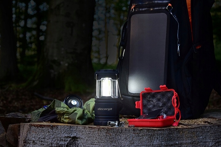 LAMPA SOLARNA DO POWIESZENIA STOJĄCA LED LATARKA WODOODPORNA MOCNA 4 TRYBY Materiał ABS