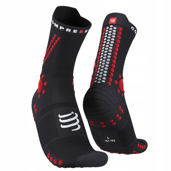 Skarpety Compressport Pro Racing Socks V4.0 Trail Black Red r.39-41