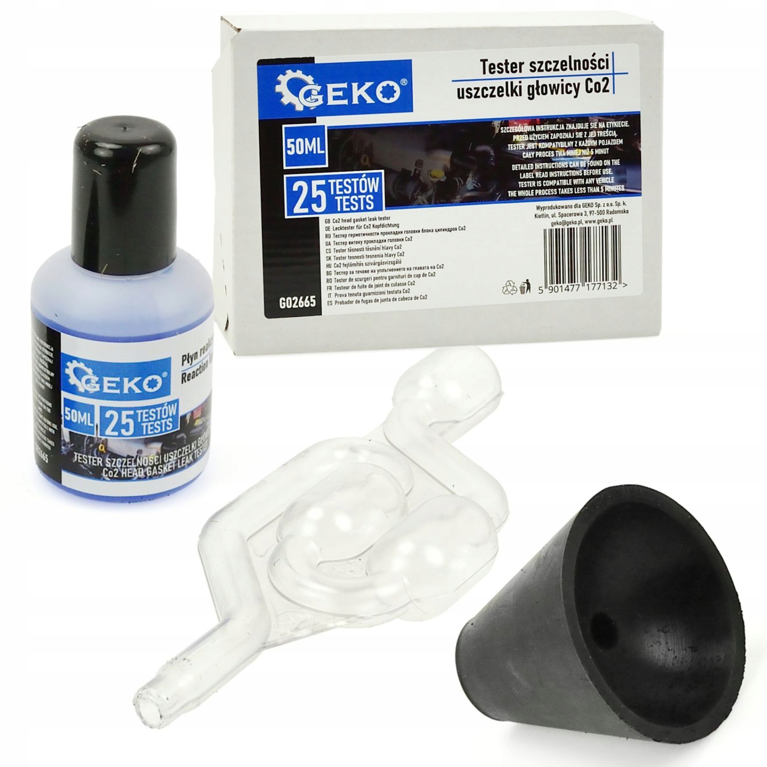 GEKO TESTER SZCZELNOŚCI USZCZELKI GŁOWICY CO2 25 TESTÓW G02665