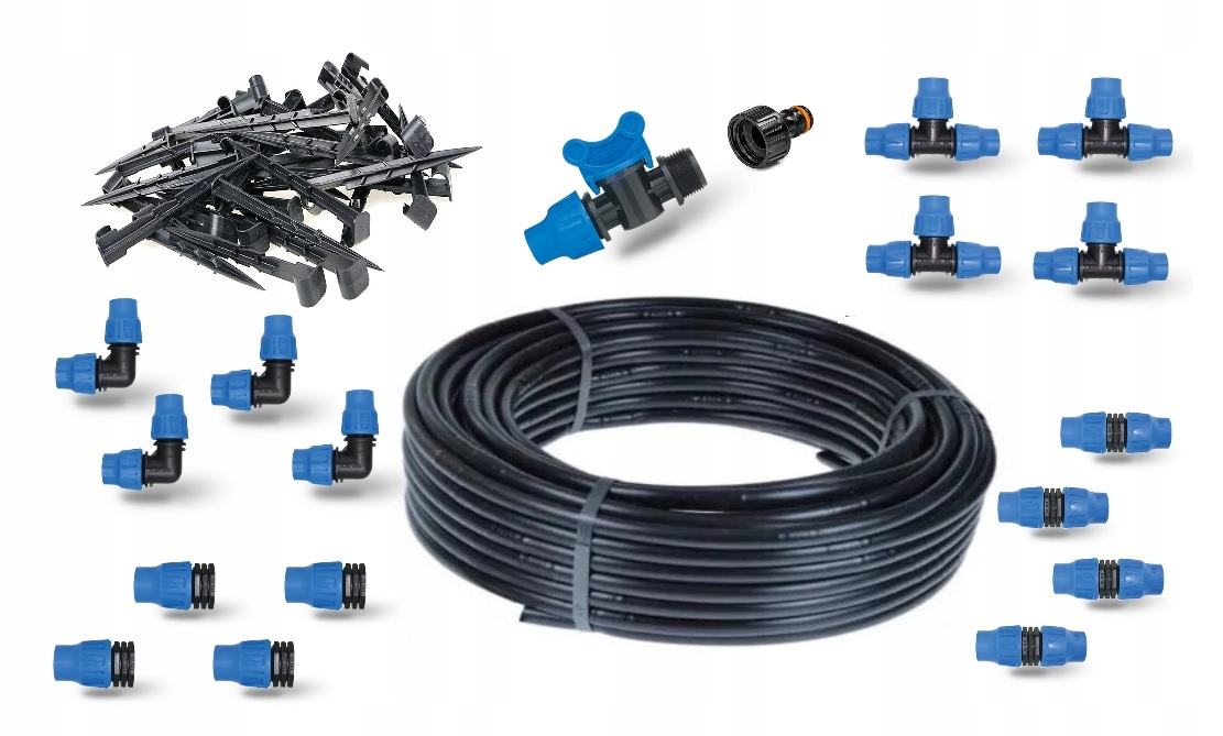 Linia kroplująca z kompensacją 100m zestaw Premium