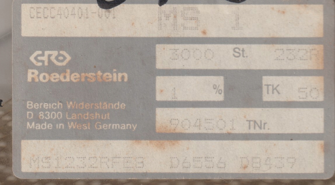 [100szt] 232R 1% 50ppm rezystor Smd minimelf MS1 Roederstein low noise