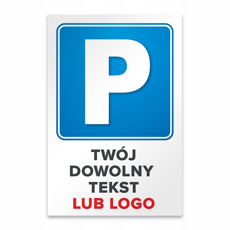 Tabliczka PVC - PARKING dowolny tekst 20x30 cm PVDY