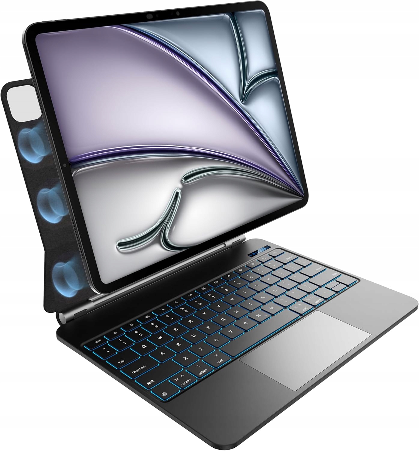 Puzdro s klávesnicou pre iPad Air 13 Pro 12,9 Nimin Qwertz čierne s podsvietením