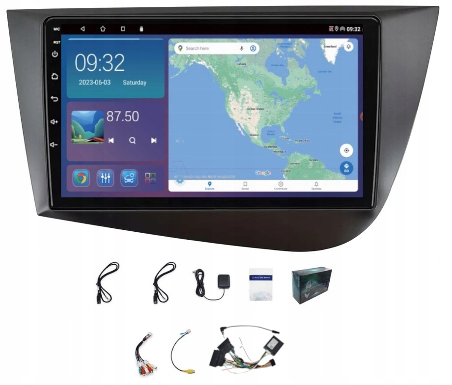 Rádio Navigácia Gps Seat Leon 2004-2012 Wifi Carplay Bt Usb 4GB 64GB