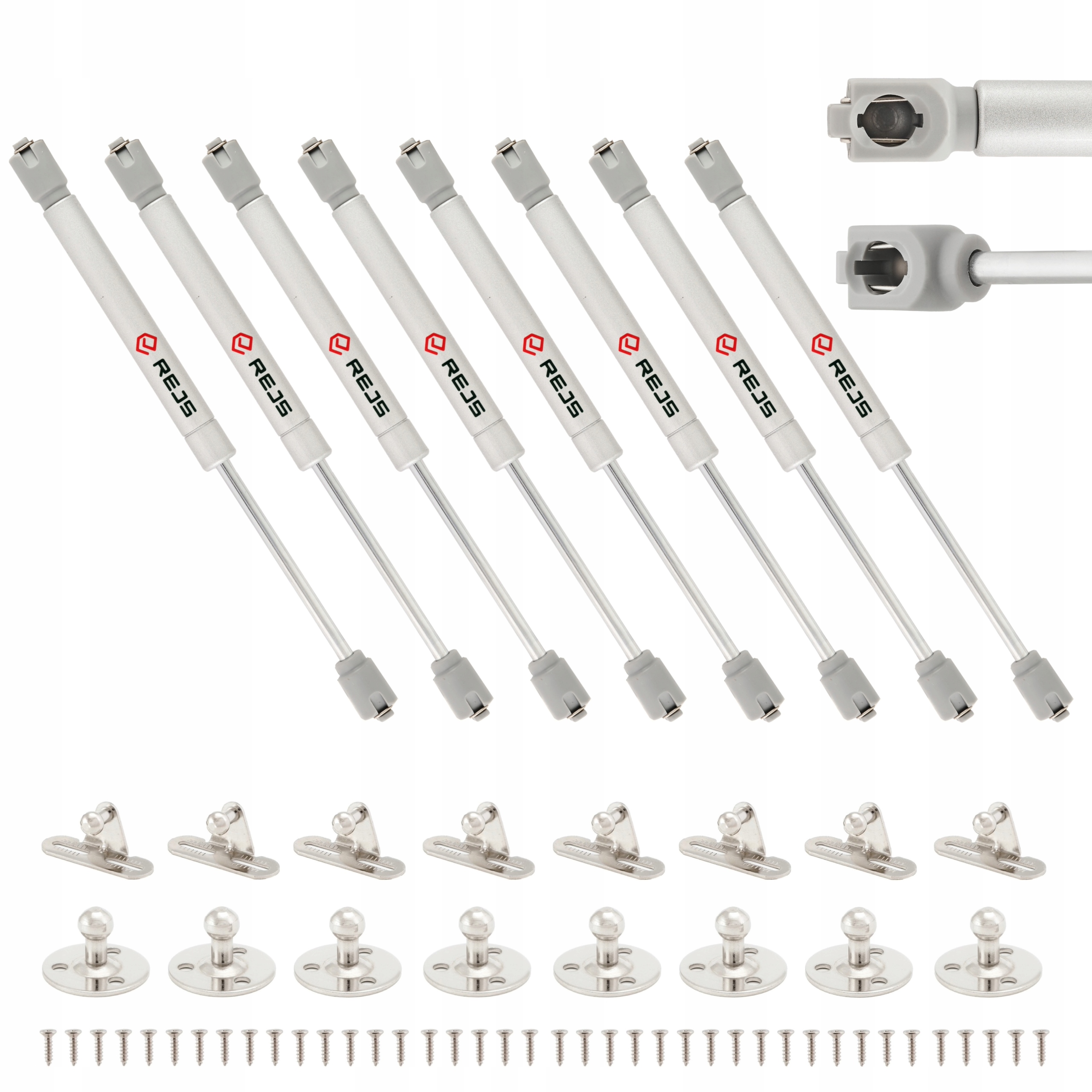 8 x Sada Rejs Nábytkový Pohon Plynový Píst Pro Nábytek 80N Vruty