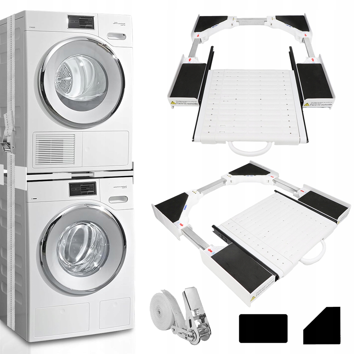 Łącznik do pralek i suszarek z wysuwaną półką