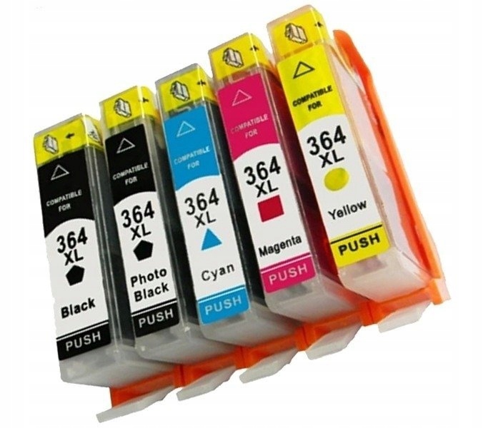 

5x Tusze do drukarki Hp 364 XL 5520 5524 Nowe Chip