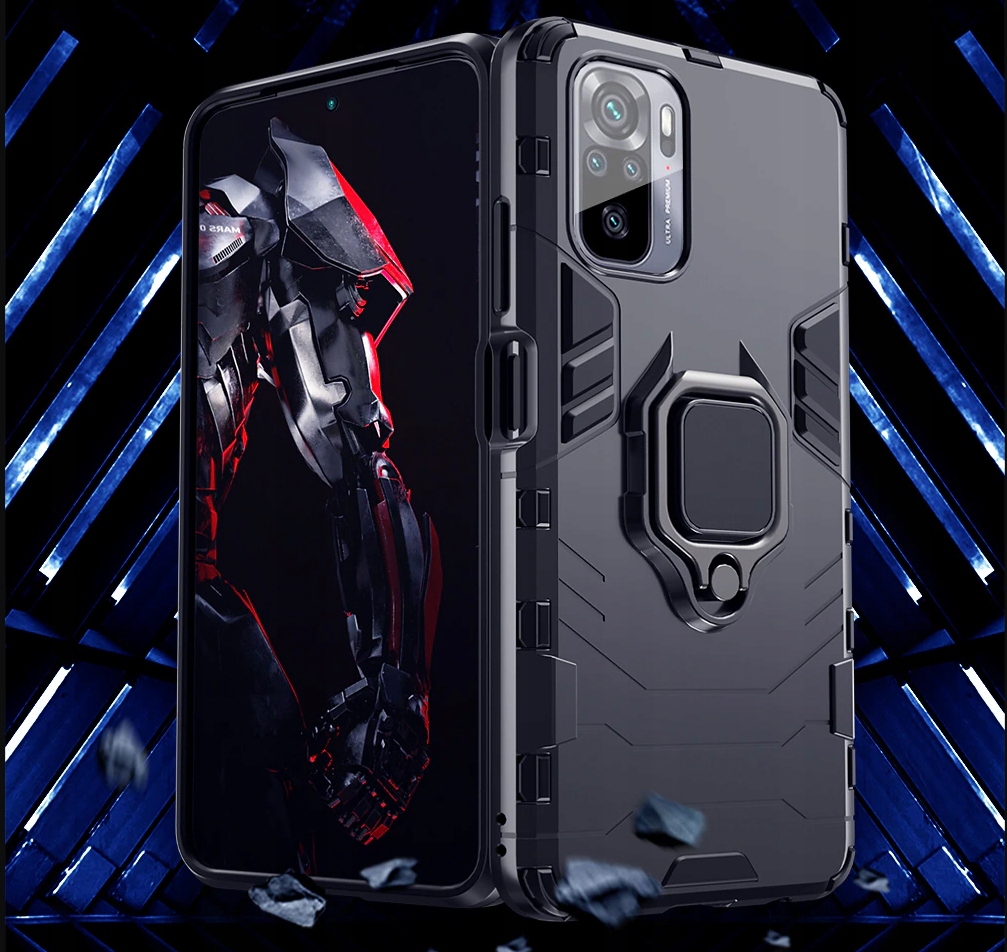ETUI PANCERNE RING DO XIAOMI REDMI NOTE 10 +SZKŁO Marka Nela-Styl
