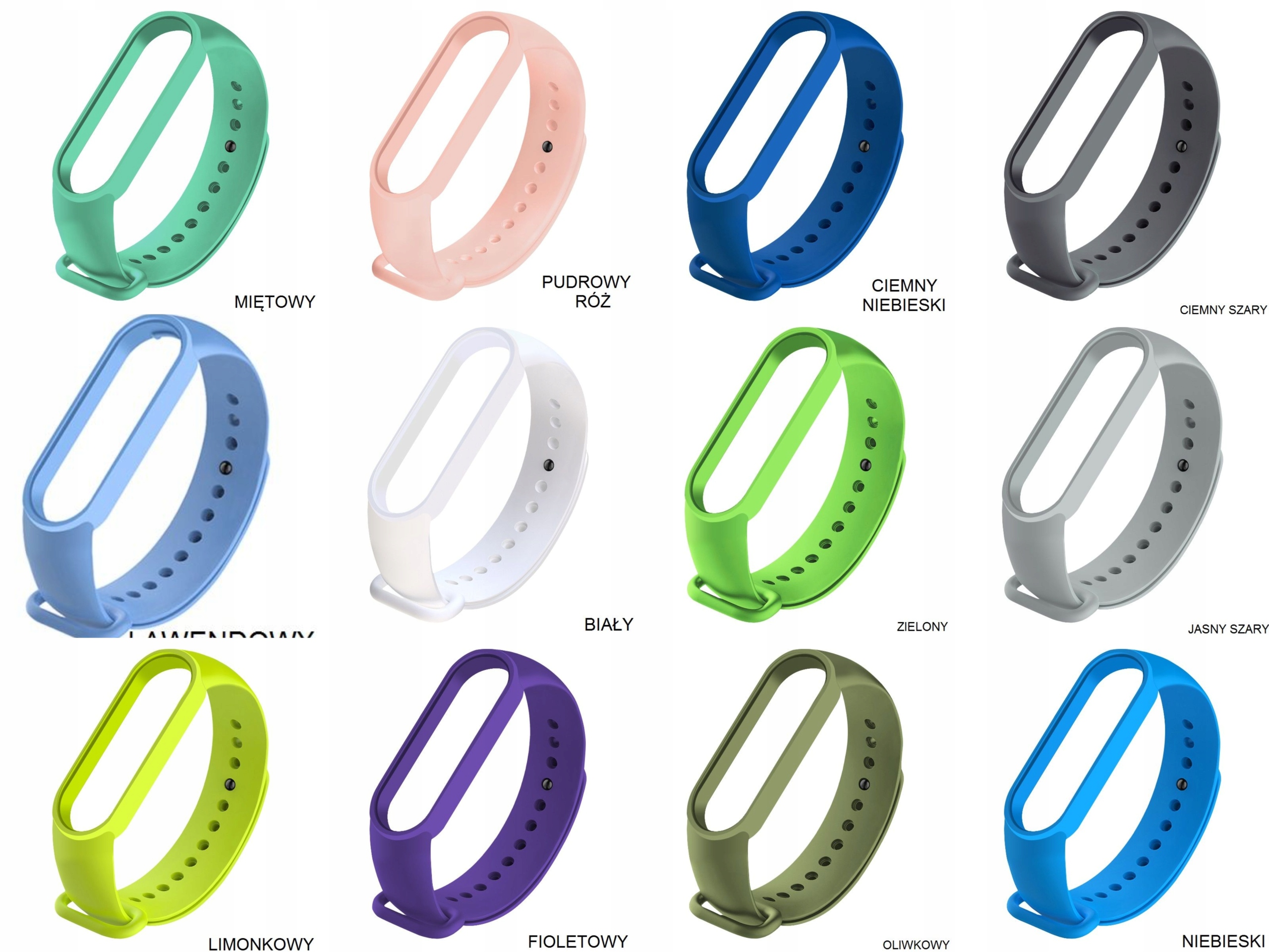 ZeStaW 5x OPASKA PASEK ZAMIENNY do XIAOMI MI BAND 3 BAND 4 WIELE KOLORÓW EAN (GTIN) 5906168067761