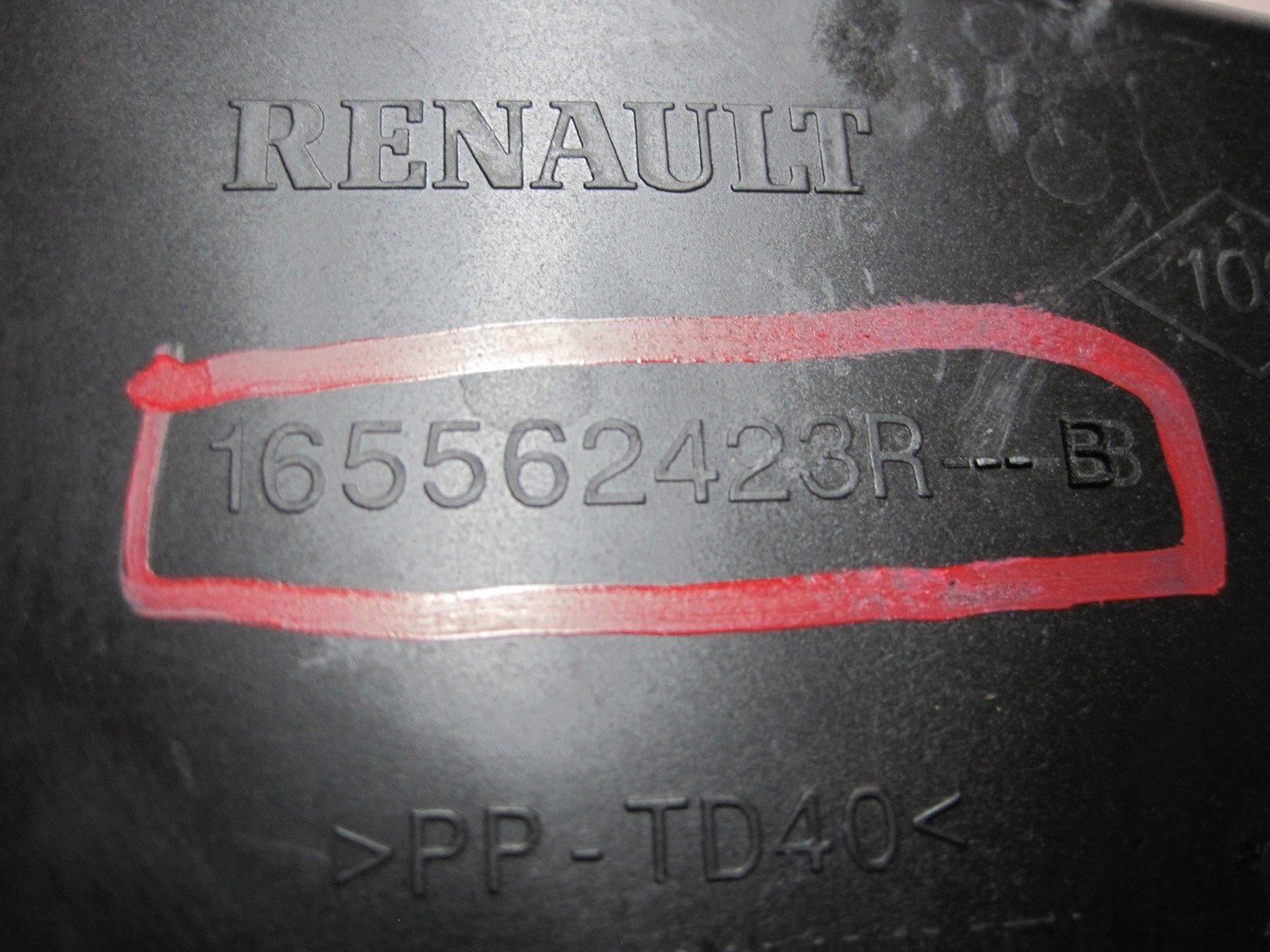 intake air RENAULT 165562423R