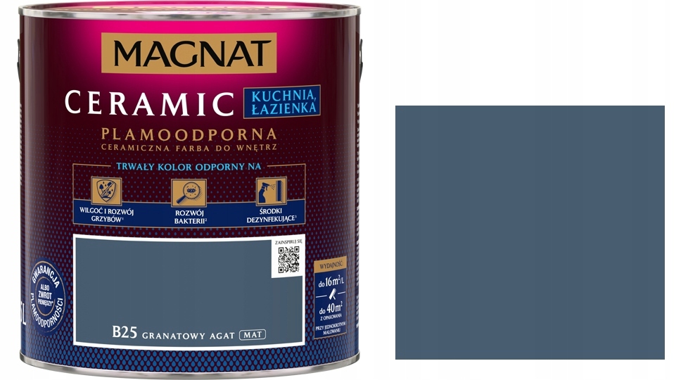 Magnat Ceramic Kuchyně Koupelna 2,5L B25 Tmavě Modrý Achát Barva