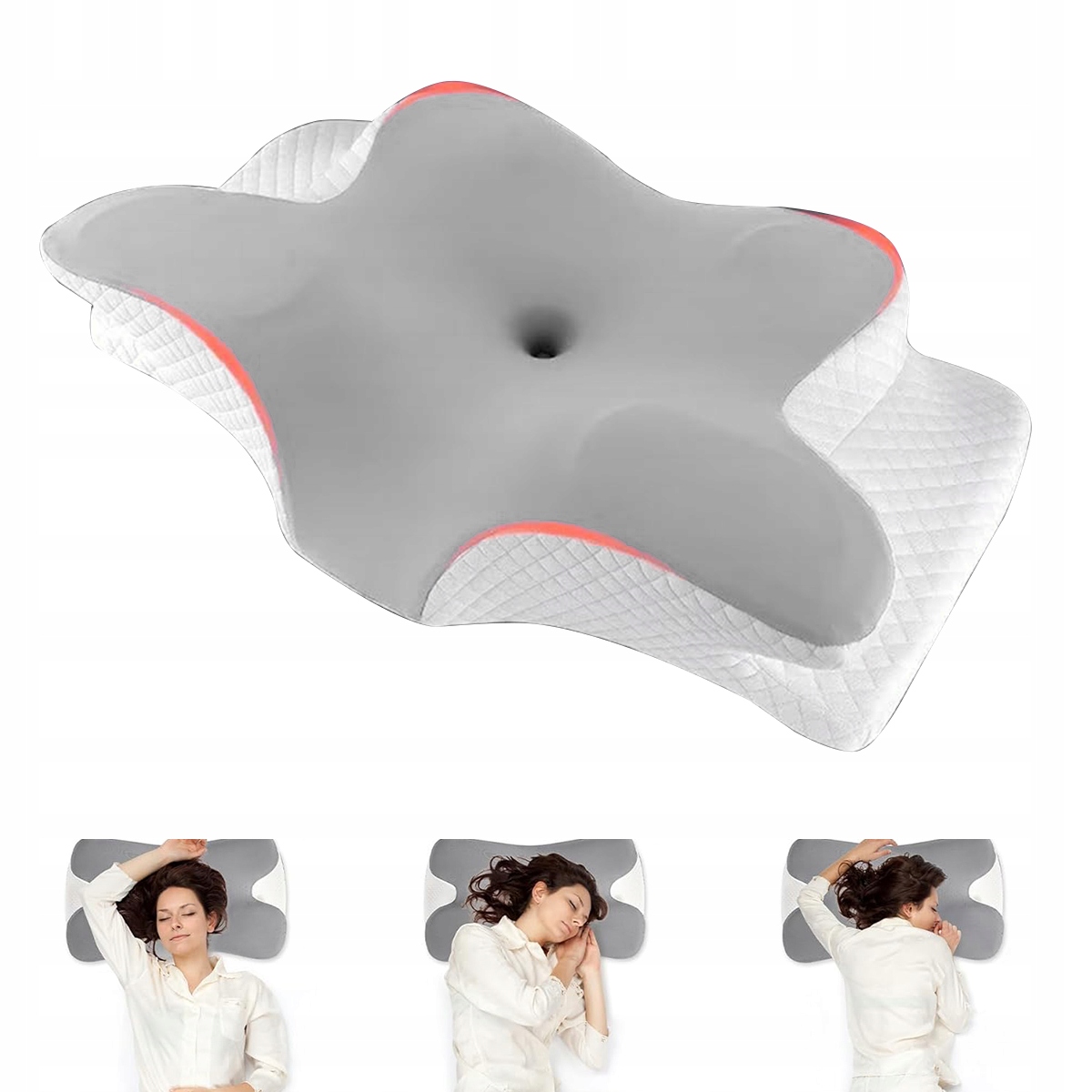 Poduszka Ortopedyczna Pianka Memory Przeciw Bólowi Pleców I Chrapaniu