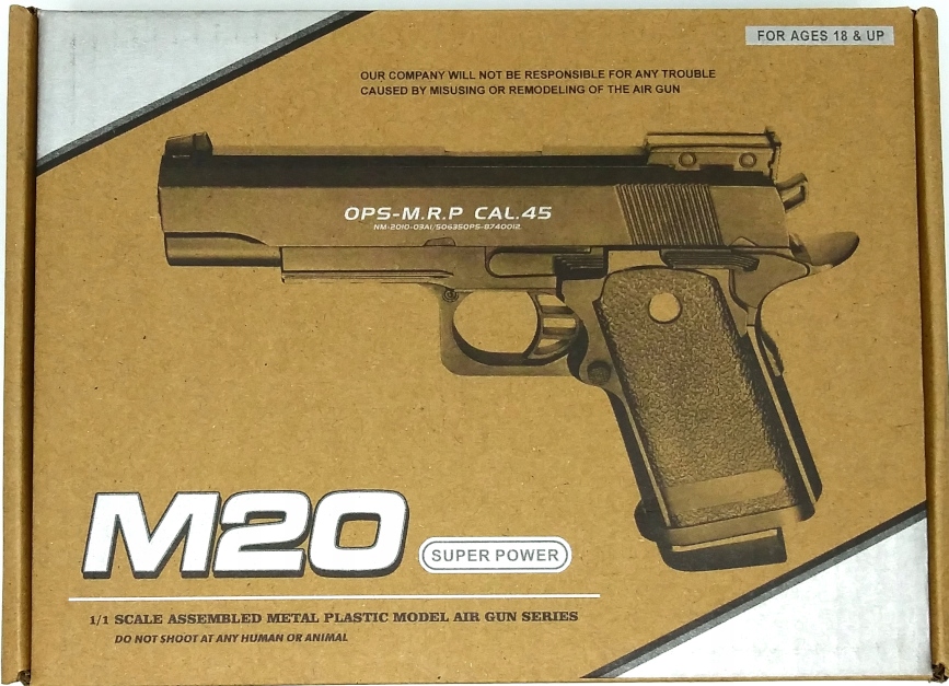 Pistola Metálica M20 De Balines Plásticos 6.mm