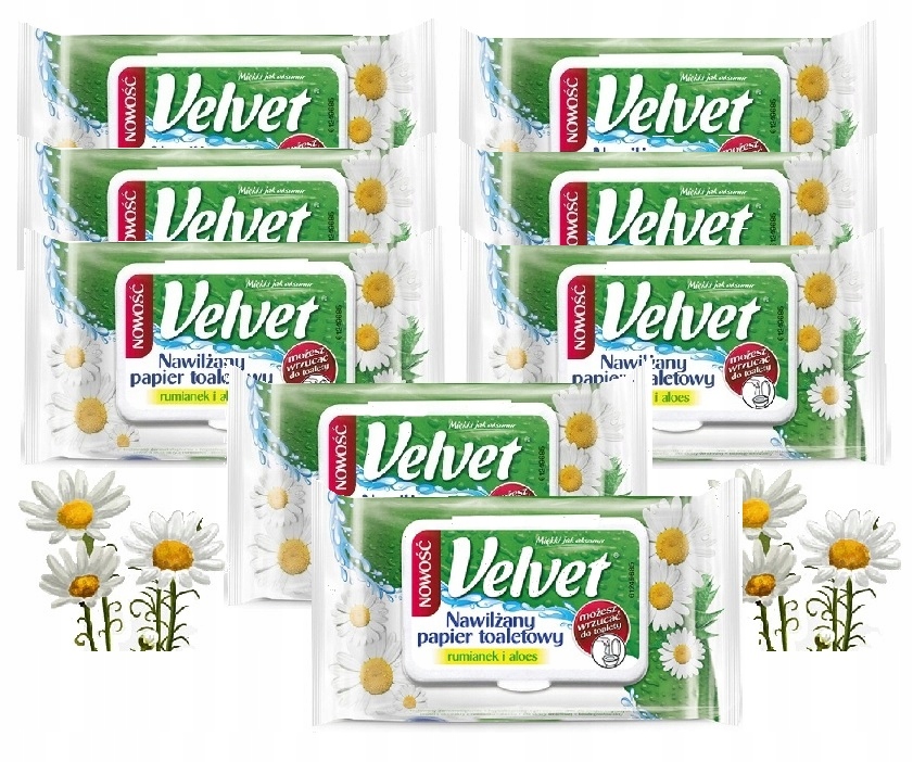 

Velvet Nawilżany Papier toaletowy 8x42 listki