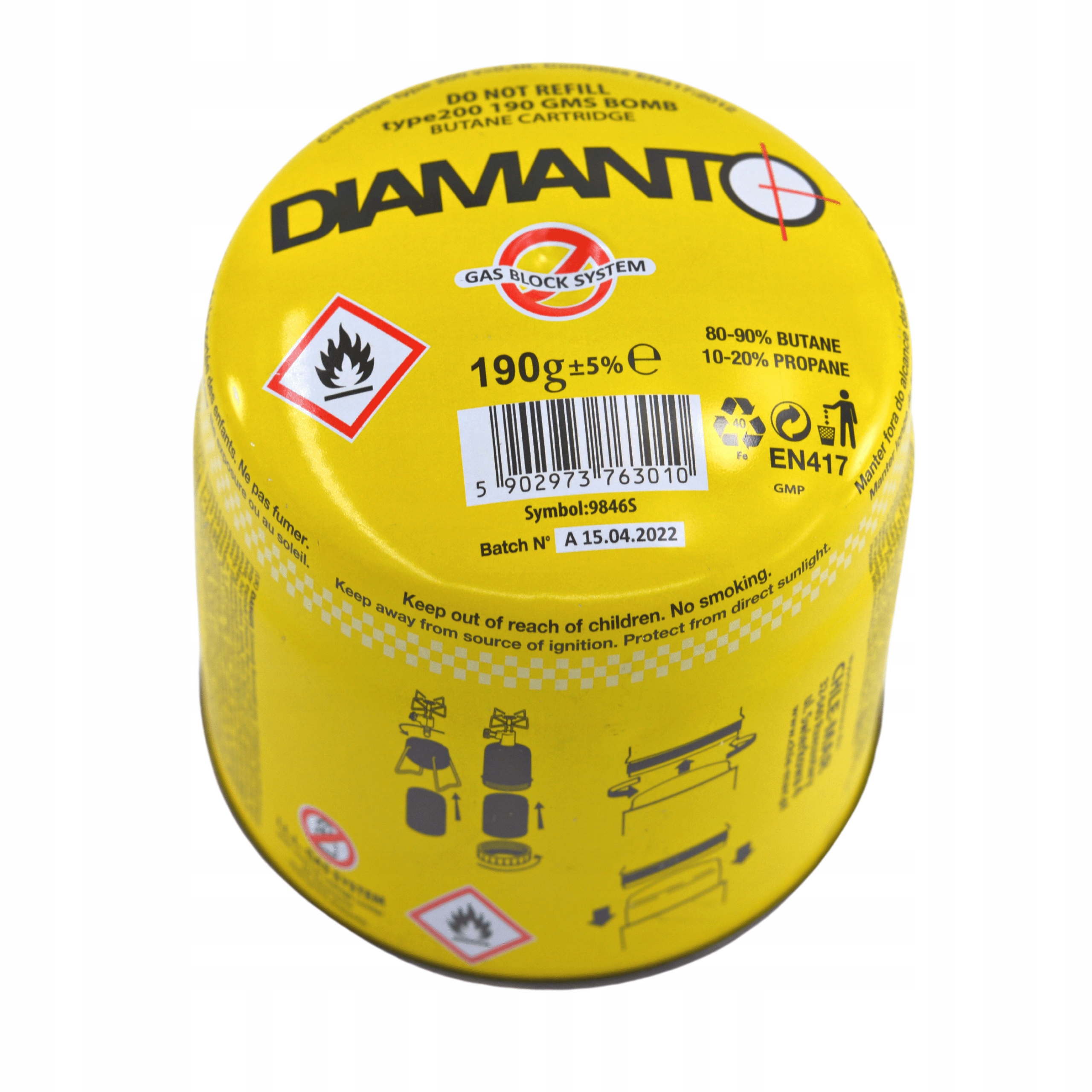 

Nabój gazowy Diamanto 9846S 190 g
