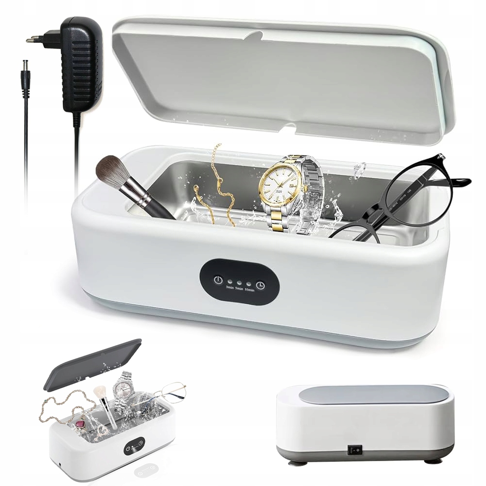 Myjka Ultradźwiękowa 640ML Z Timerem Do Czyszczenia Biżuterii Okularów