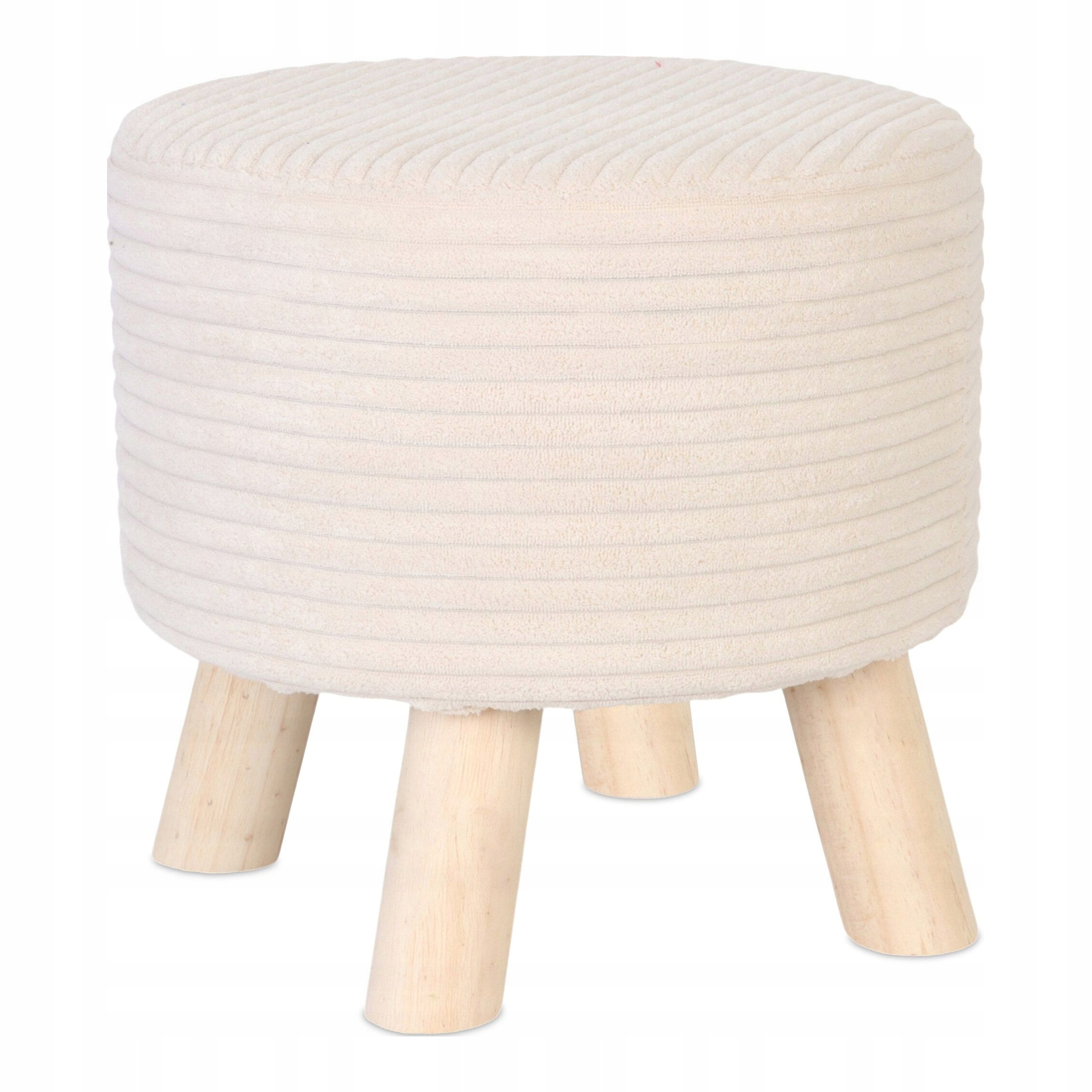 Pufová stolička Relaxdays Kulatý Šedo-světle hnědá Průměr 30 cm Nohy 12 cm