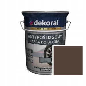 Farba Antypoślizgowa Do Betonu Akrylit B Brązowo-mahoniowy 5L Dekoral