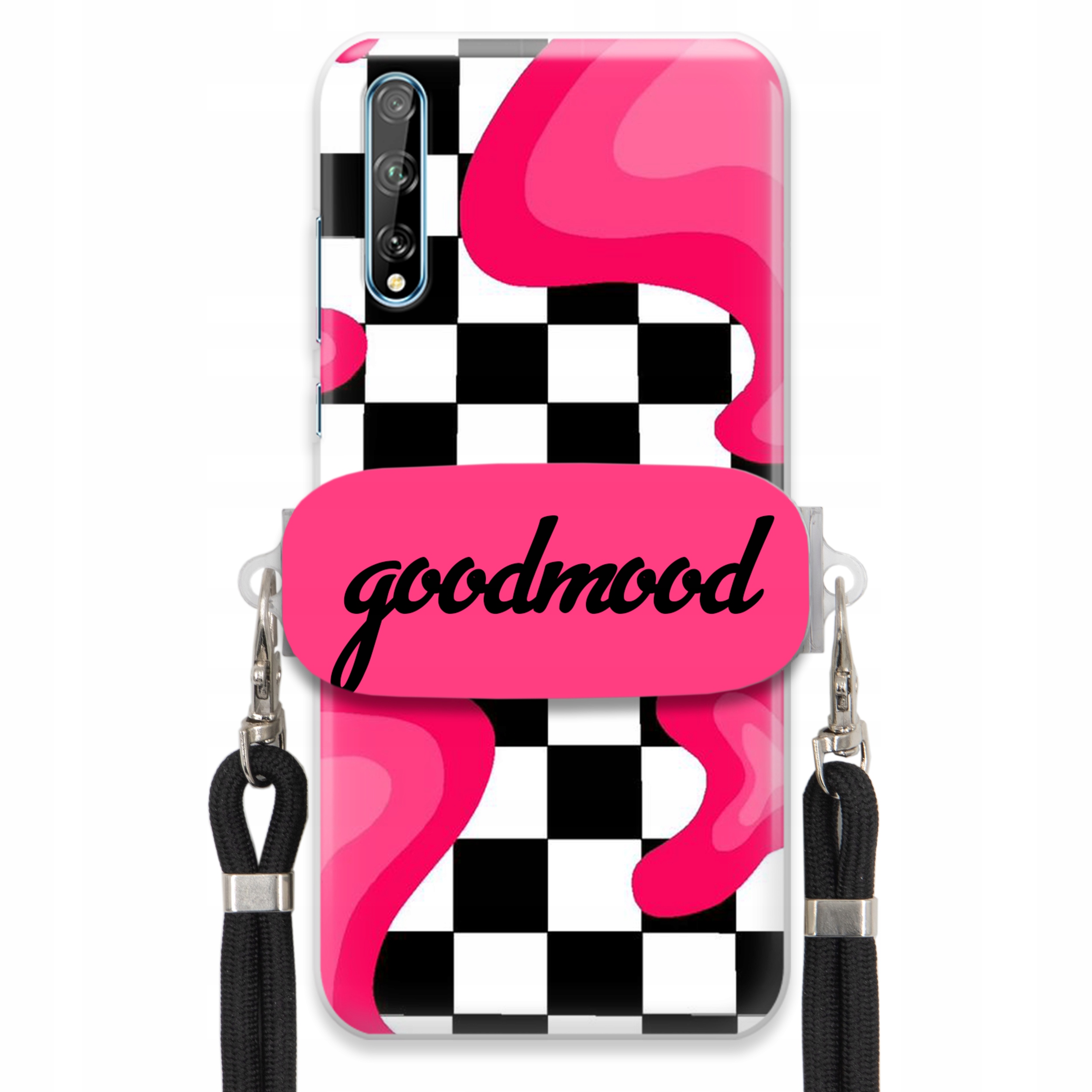 Pouzdro Pro Huawei Y8P Sada Case Držák Na Vodítko Černá Pro Teenagery Splash