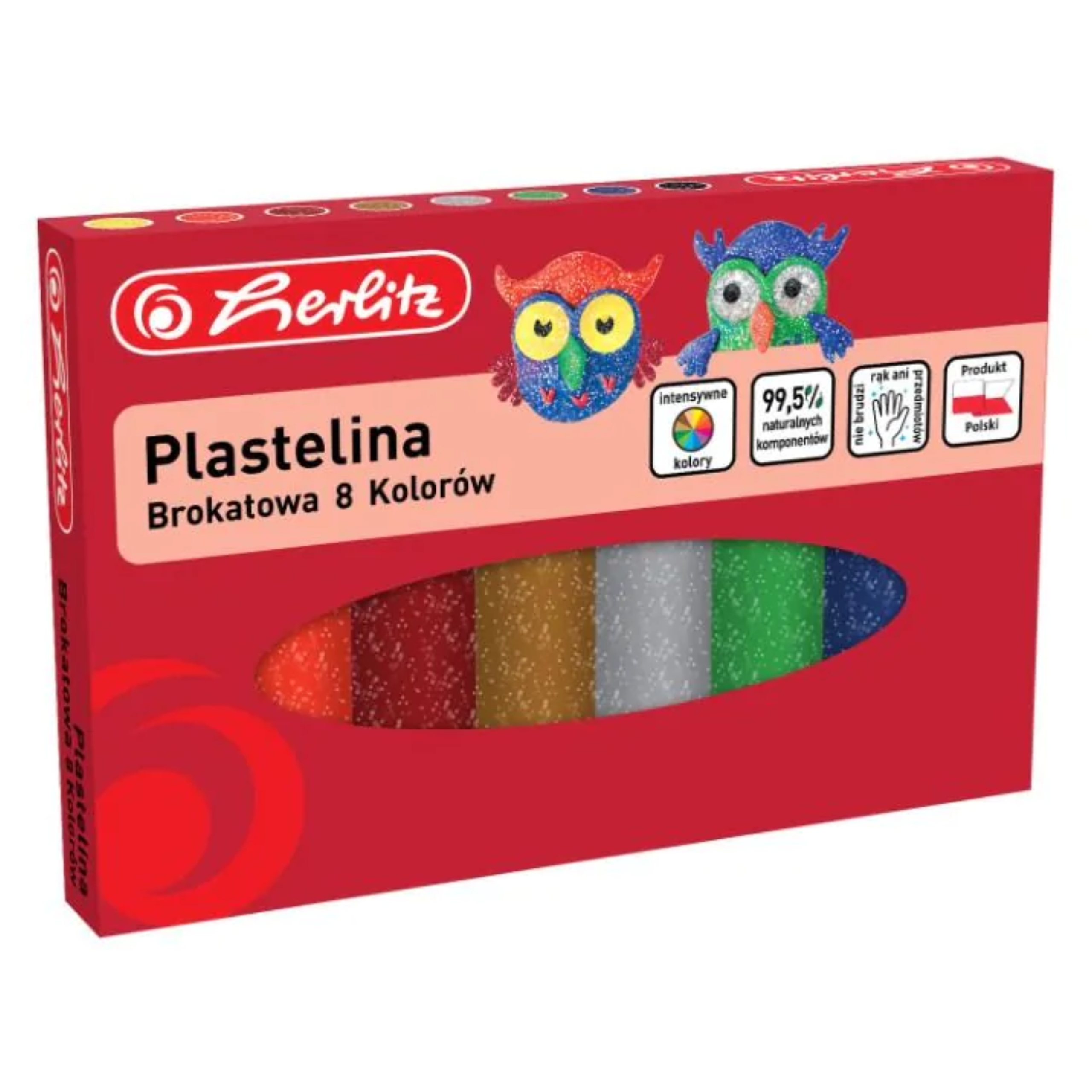 

Plastelina niebrudząca Herlitz brokatowa