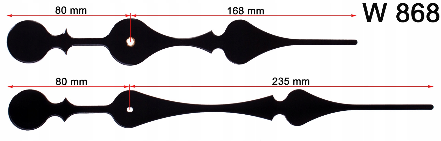 

Długie 23,5 cm Wskazówki Do Zegara W868