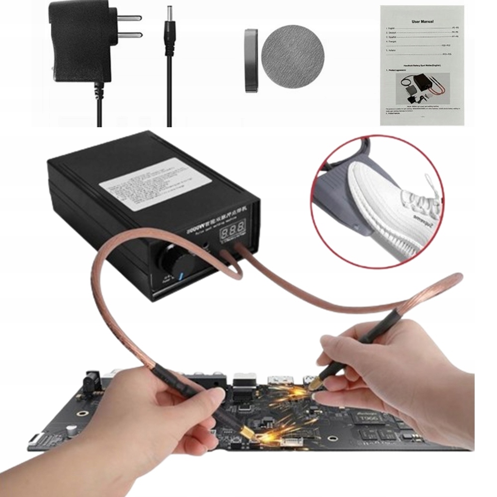 Vysoce výkonná bodová svářečka 8000 W s dvojitým impulsem pro baterie 18650