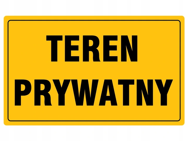 TABLICA INFORMACYJNA PCV TEREN PRYWATNY 20x33 cm