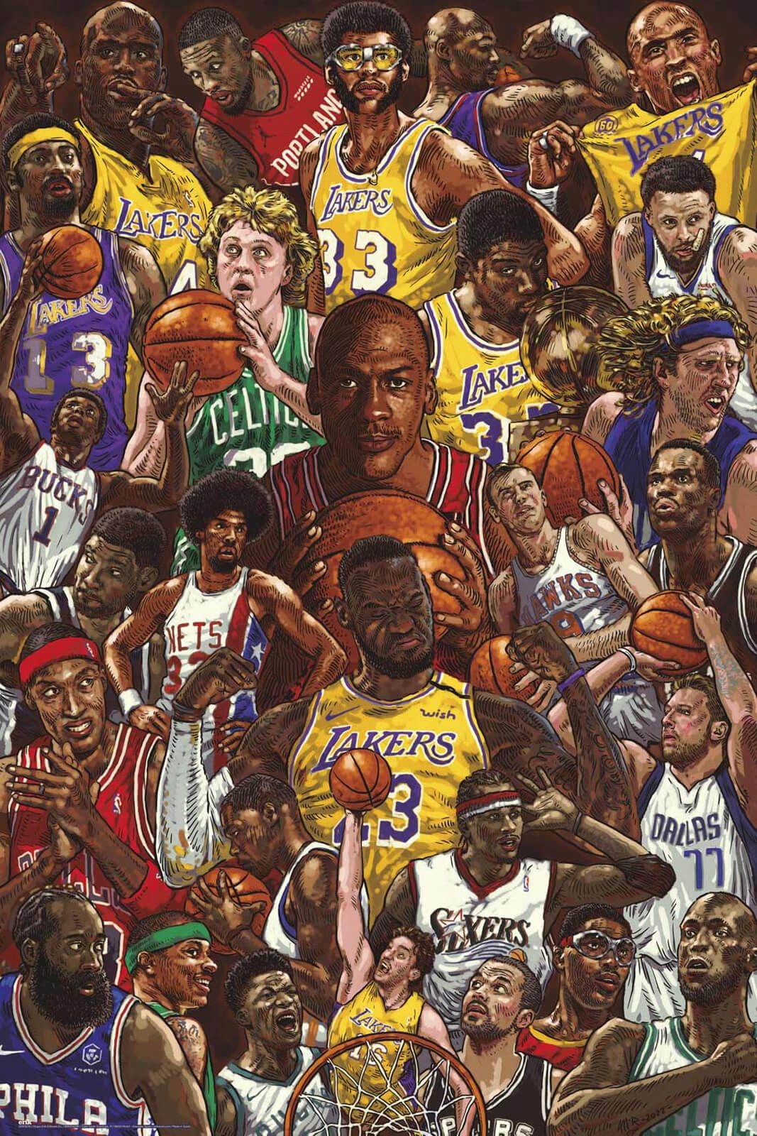 

Plakat Basketball Superstars ścienny 61x91,5 cm