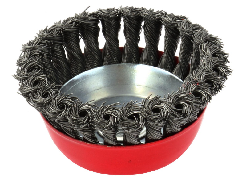 SZCZOTKA DRUCIANA CZOŁOWA 100mm M14 DRUT STALOWY