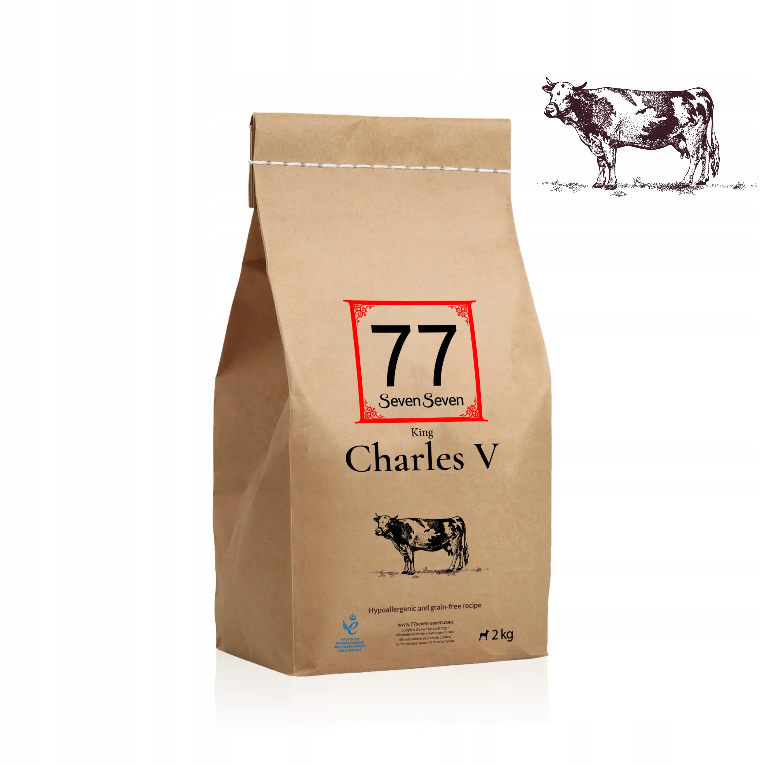 77 Charles V suché krmivo Hovězí Angus se zeleninou a ovocem 2 kg