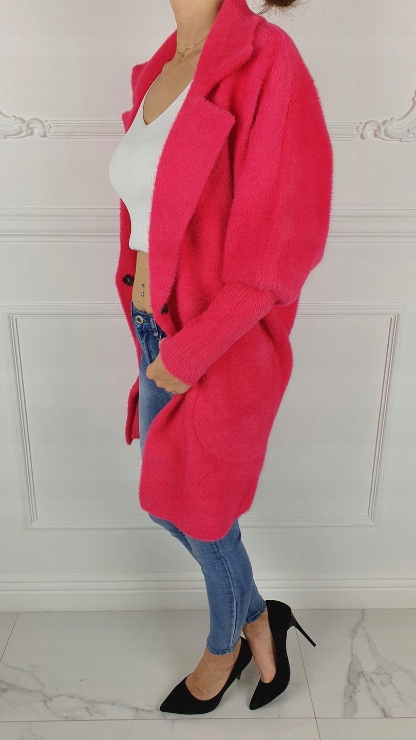 ALPAKA PŁASZCZ DAMSKI DAMSKA WEŁNA KOŁNIERZ KOLORY Rozmiar uniwersalny