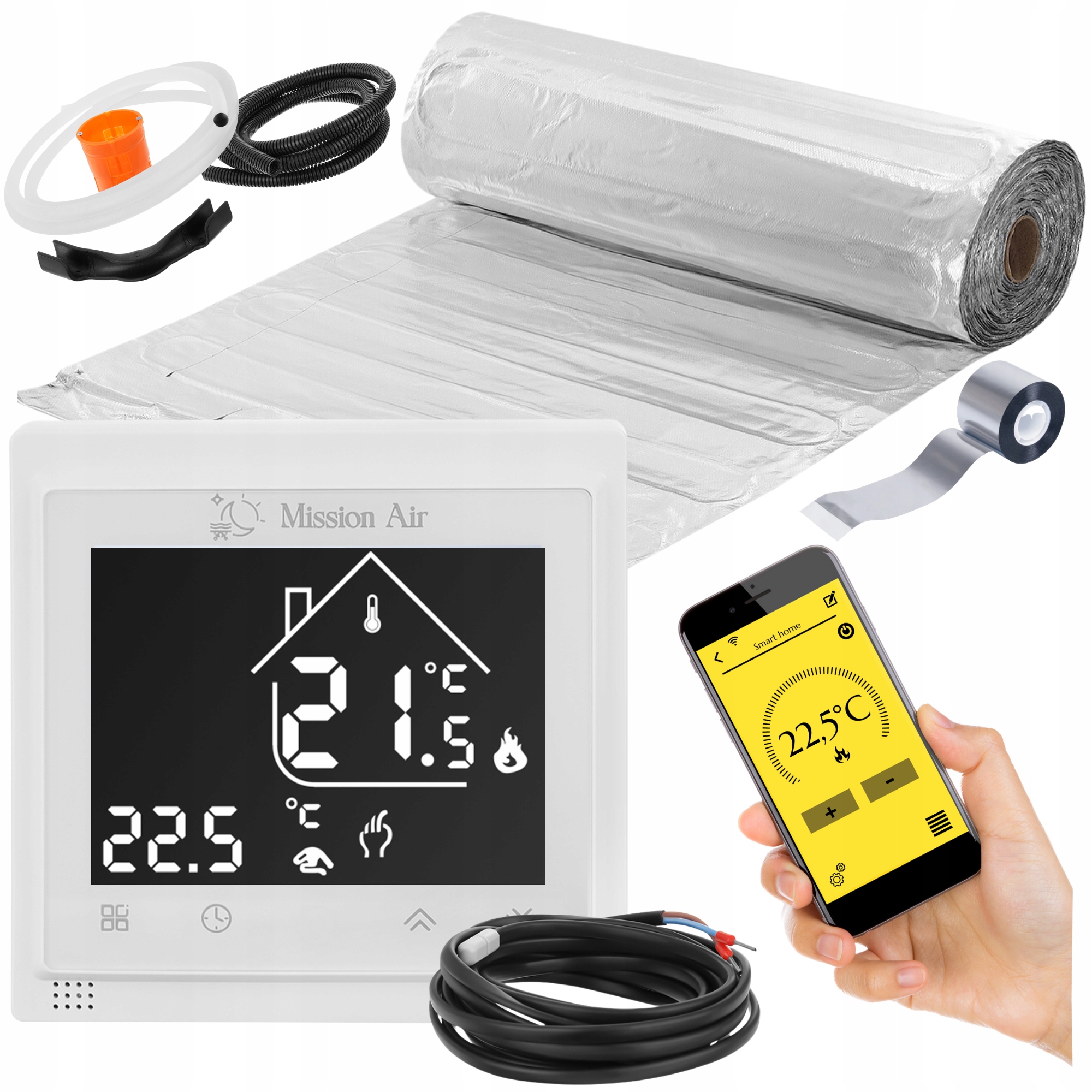 Set Vykurovacia podložka pod panely MAL-160W/m² 7 m²