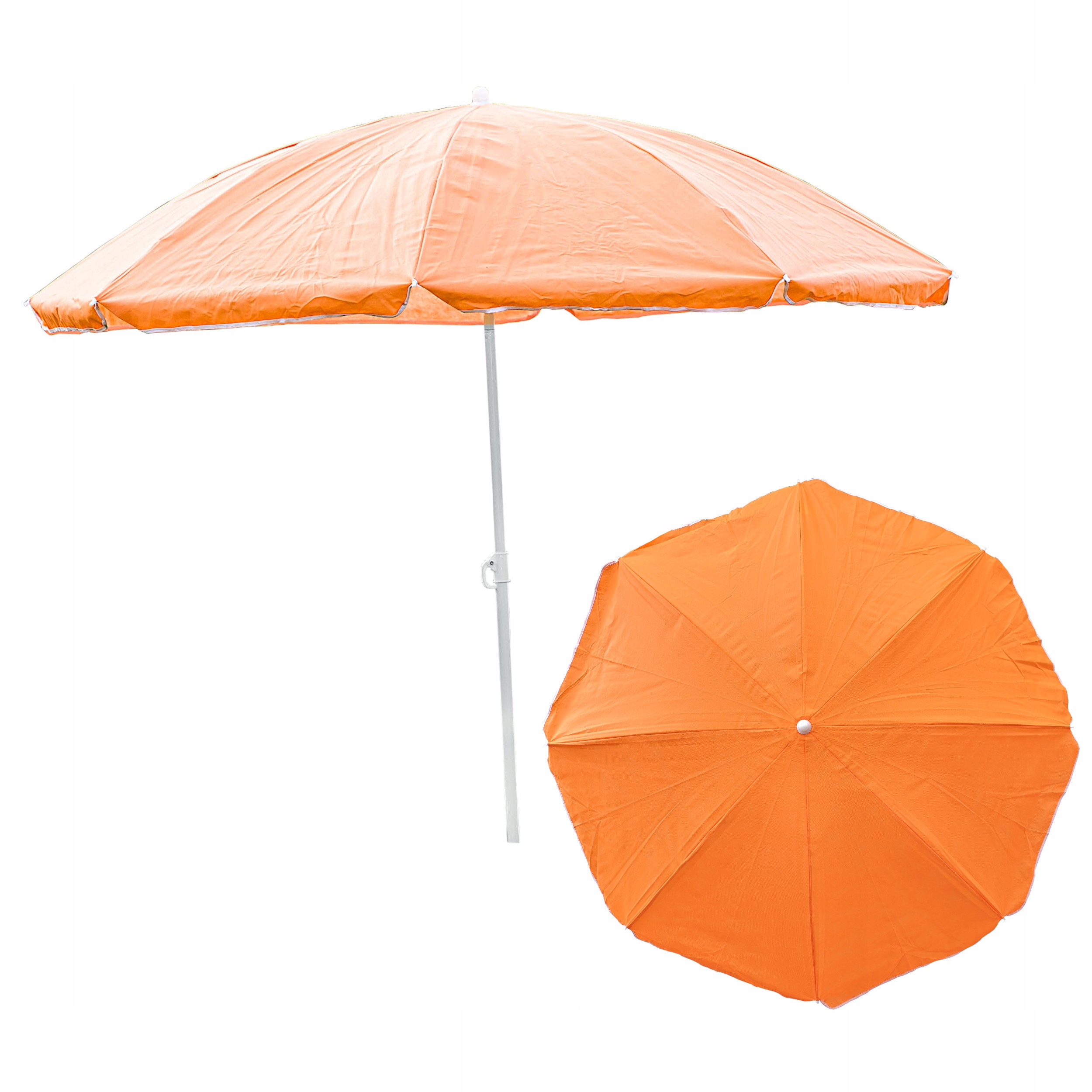 

Parasol Ogrodowy Plażowy ø180cm Pomarańczowy Lekki