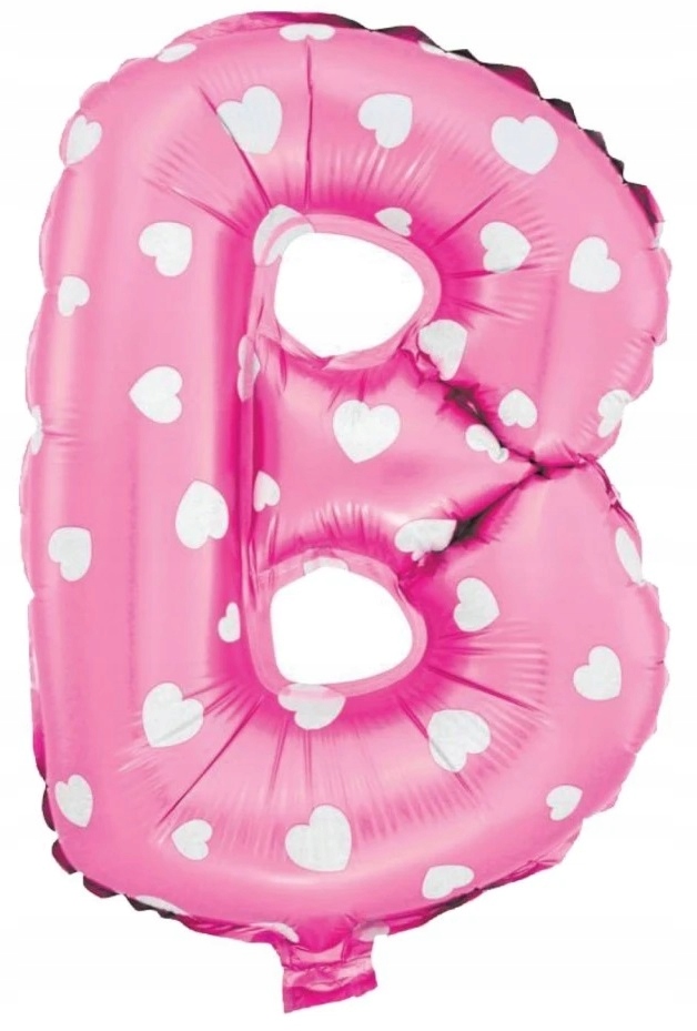 

Balon Litera B Różowy foliowy 80cm na urodziny